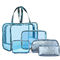 کیف های لوازم آرایشی شفاف مسافرتی چرمی 5 در 1 پی وی سی