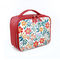 کیف لوازم آرایشی سفر با زیپ گل محفظه قابل حمل قرمز